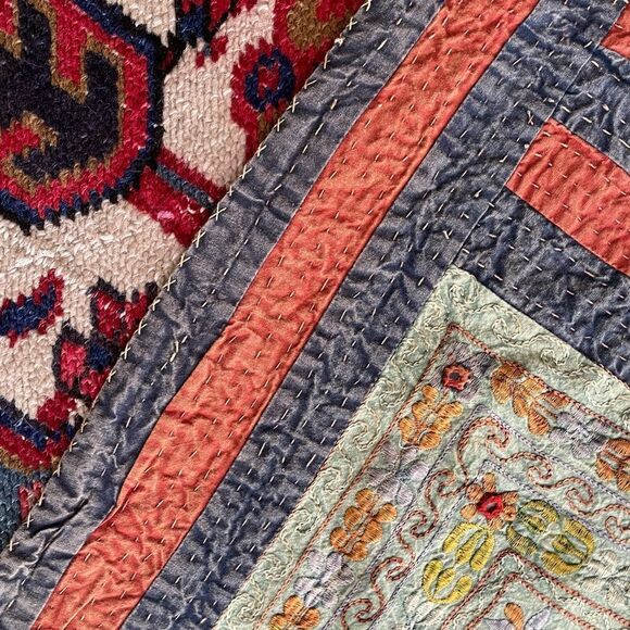 Authentic vintage from India handmade throw/bedspread - never used - Picture 9 of 12